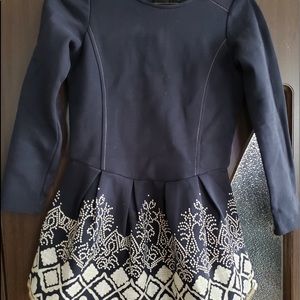 Story Tellers wool cotton blend embroidered dress